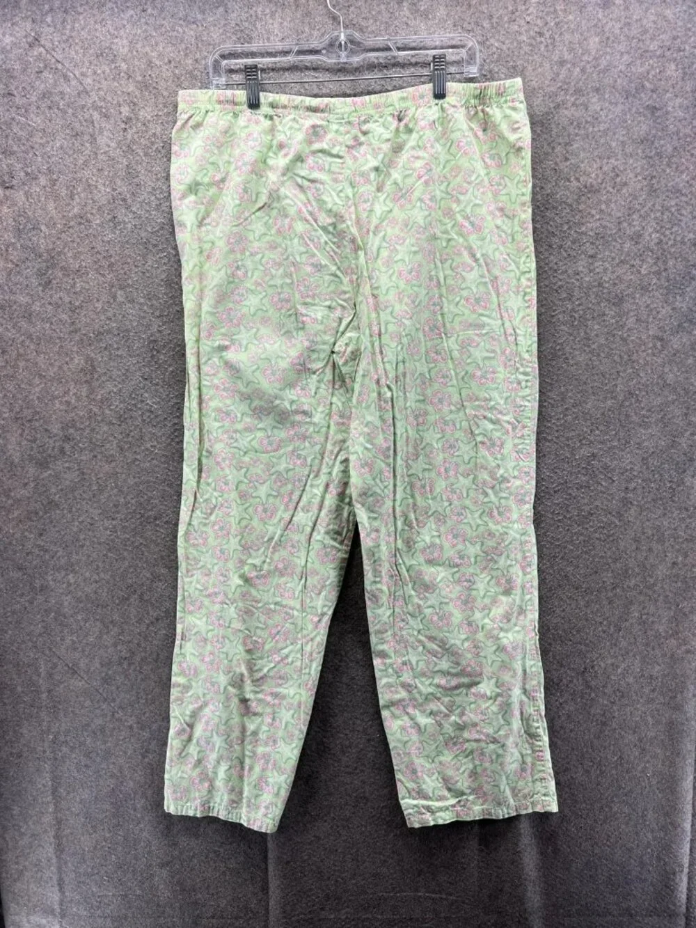 Vineyard Vines Sweatpants Women Medium Green Floral Cotton Pull On Lounge Pants